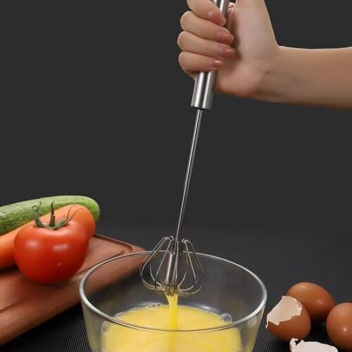 Stainless Steel Semi-Automatic Eggbeater Hand Pressure Rotation Agitator Whipping Cream Coffee Milk Mixer Kitchen Cooking Tools