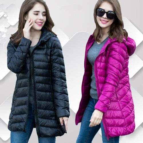 New Winter jacket Womans Outerwear Slim Hooded Down Jacket Woman Warm Down Coat Women Ultra Light White Duck Down Parkas W00785