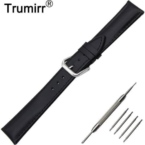 Genuine Leather Watch Band 18mm for Withings Activite / Steel / Pop Stainless Buckle Strap Wrist Belt Bracelet Black Brown