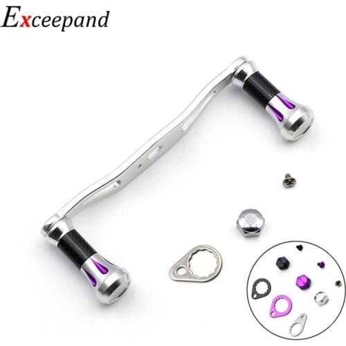 Exceepand 100mm Baitcasting Fishing Reel Handle Carbon Fiber Tube Knobs for Abu Garcia Daiwa Saltwater Baitcasting Reel Grips