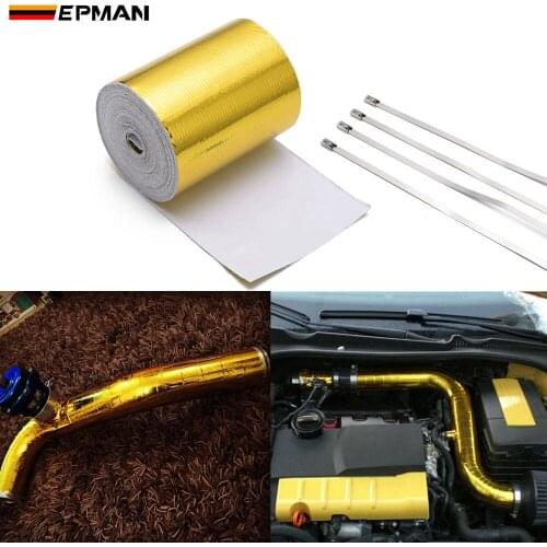 2"x5 Meter Roll SELF ADHESIVE REFLECT A GOLD HEAT WRAP BARRIER Hot Selling New For BMW E36 Z3/318I/IC/IS/TI EP-WR20DJGOLD