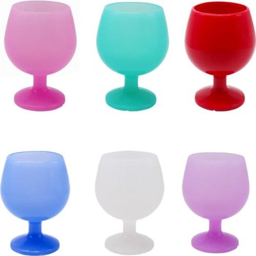 Silicone Wine Goblet Foldable Cocktail Water Cup Unbreakable Outdoor Beer BBQ Cup Champagne Whiskey Bottle Travel Festival Party