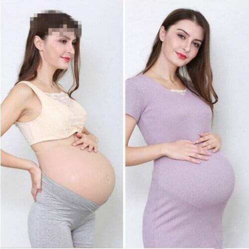 Silicone Artificial Belly 8-10 Months Tummy Fake Belly Realistic Pregnant 2500g Elastic Silicone Belly High Quality Belly