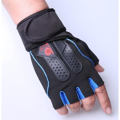 Cycling Gloves Half Finger Sport Gloves Men Women Winter Bicycle Crossfit Gym Fitness Gloves MTB Bike Gloves With Wrist Straps