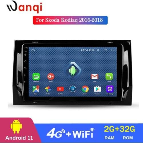 Wan qi android 8.0 2+32G 2.5D 9 inch touch screen 4G wifi For Skoda Kodiaq 2016 2017 2018 car dvd gps navigation system