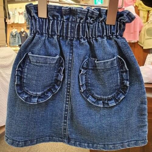 2 3 4 5 6 Years Toddler Girls Skirts Stylish Korean Lace Denim Skirt for Girl Kids Skirts Summer High Quality Baby Girl Skirts