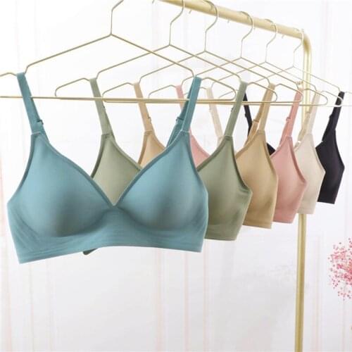 Dreamlikelin Padded Push-up Cotton Bra Womens Underwear Large Size Bralette Female Active Sport Brassiere Seamless Topbig Size