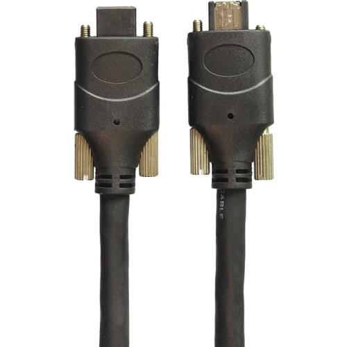 1m FireWire 800 9pin line IEEE-1394 B to B 9pin to 9pin Fixed Screw Holes Lines for interface industrial connection cable