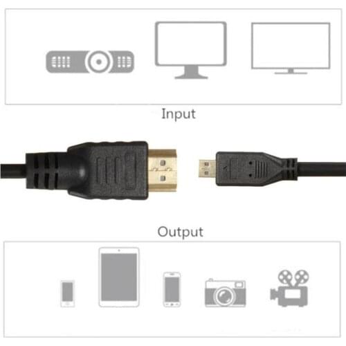 1 M Micro HDMI To HDMI 1080p Wire Cable For HTC Nokia GoPro Camera For Cellphone Universal Motorola Son Samsung TV