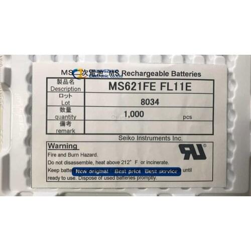100PCS MS621FE-FL11E NEW MS 621FE MS621FE Rechargeable 3V Back up Battery MS621FE