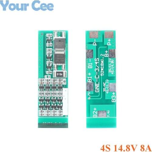 14.8V 8A 4S BMS PCB Iron Lithium Battery Protection Board Lipo Cell Charger Over Discharge Short Circuit Over Current Protection