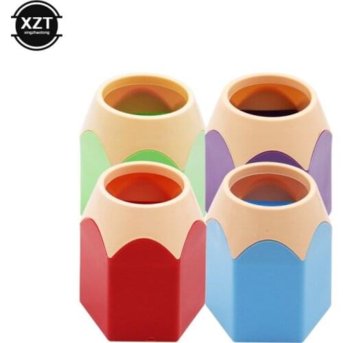 2019 cute Pen Vase Pencil Pot case Makeup Brush Holder Desk school Stationery Container Creative Desktop Tidy Container