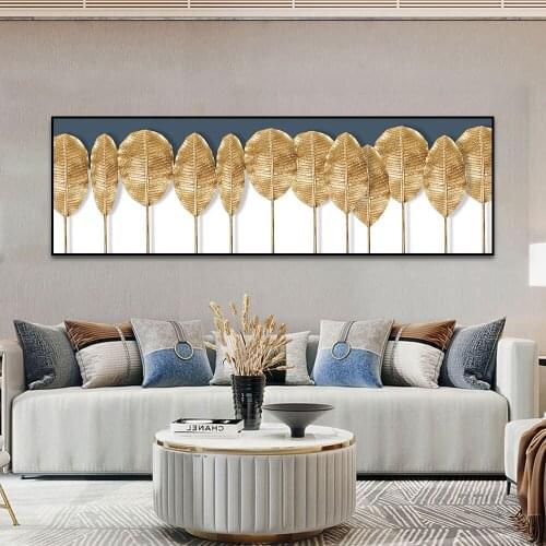Abstract Gold Leaves Printing Abstract Canvas Posters And Prints Wall Art For Room Decor Landscape Wall Painting Nordic Artwork