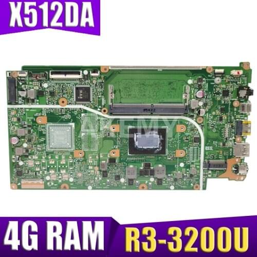 Akemy For ASUS VivoBook 15 X512DA F512D X512DA-SS3505T Laotop Mainboard X512DA Motherboard R3-3200U CPU 4GB RAM free shipping