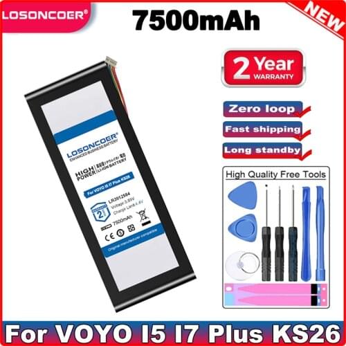 LOSONCOER 7500mAh LR3912584 Tablet Battery For VOYO I5 I7 Plus KS26 Tablet PC