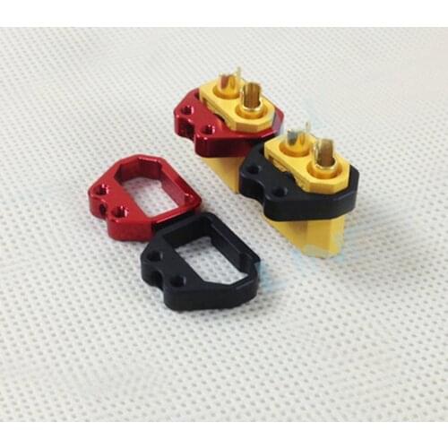 1set RC Drone Accessories XT60 CNC Alumium Alloy Bracket XT Male/Female Plugs Connector Fixed Seat Mount for FPV Quadcopter DIY
