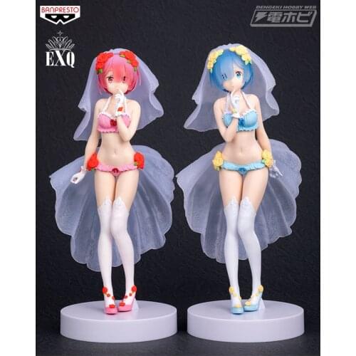 BANDAI Banpresto RE:ZERO EXQ Ram Rem Wedding dress Figure BP35793