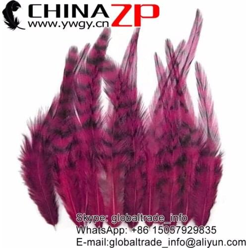 CHINAZP Factory 1000pieces/lot Selected Prime Quality Dyed Magenta Rooster Saddle Plumage Feathers