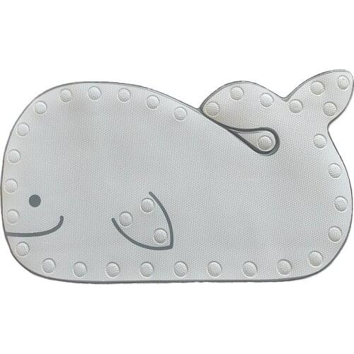 Baby Bathtub Cartoon Dolphin Bathing Mat with Suction Cups PVC Toilet Floor Rug Kid Safety Seat Carpet
