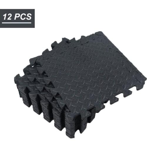 4/6/12 PCS 30*30cm EVA Leaf Grain Floor Mats Home Gym Mat Non-Slip Thicken Foam Splicing Floor Pads For Fitness Room Accessories