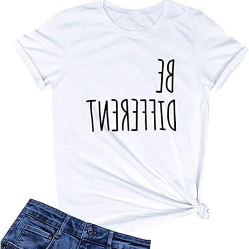Womens t-shirt Simple Letter Printing Harajuku Women tshirts Summer Simple white Harajuku top T-shirt For Female