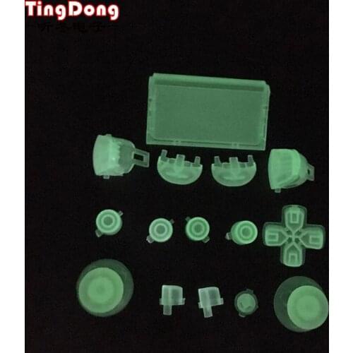 Hot Full Set Glow in the Dark Buttons Cap Replacement Parts for Sony PS4 Controller