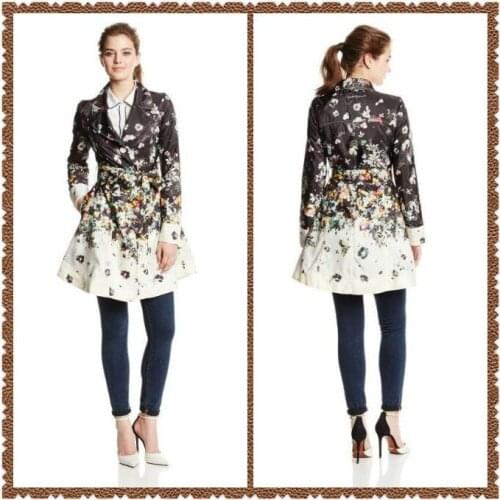 Spanish spring and autumn womens coat slim mercerized thin material windbreaker