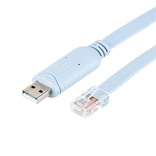 Console Cable, 1.8m USB to RJ45 FTDI Chip Console Cable Male to Male for Routers/ AP Router/ Switch/ Windows 7, 8