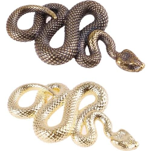 Brass Snake Keyring Boa Keychain Copper Snake Car Hanging Home Mini Decoration Crafts