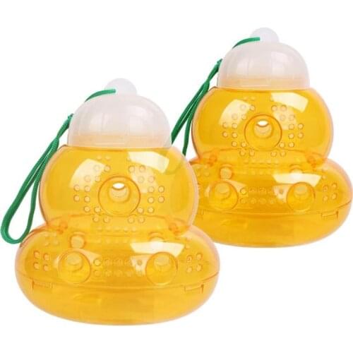 2 Pack Wasp Trap and Hornet Trap Yellow Jackets Bee Catcher, Reusable Hanging or Tabletop Outdoor Trap