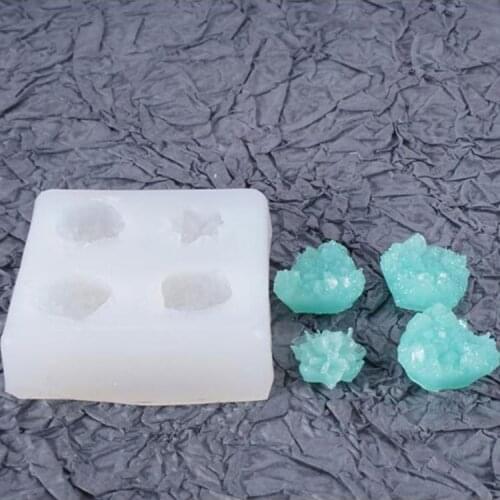 Simulation Stone Crystal Epoxy Resin Mold Decoration Pendant Cake Silicone Mould F3MD