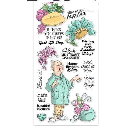 Mrs. Dress UpTransparent Silicone Clear Rubber Stamp Scrapbooking DIY Cute Pattern Photo Album Paper Card Decor Cartoon hippo