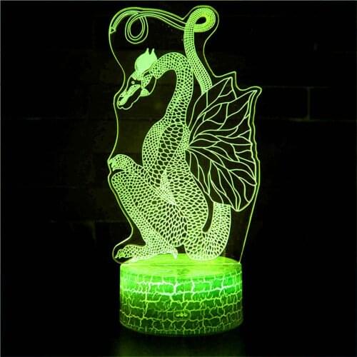 New for dinosaur 3D night light toy cartoon triceratops cute doll children boy birthday new year christmas gift LED table lamp
