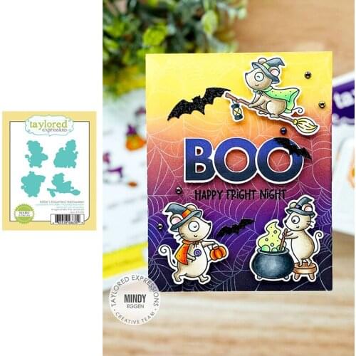 New Halloween Millies Haunted Witch Metal Cutting Dies Stamps Scrapbook Diary Secoration Embossing Template Diy Maker Albums