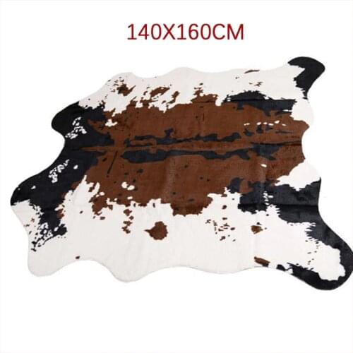 Sholisa Cowhide Rug Cow hide Carpets for living Room Bedroom Rug Polyester for Home Decorative Hand WashMorden Cow Skin