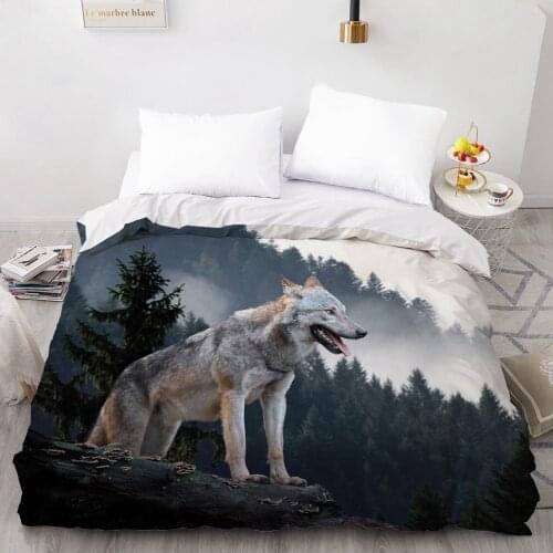 3D HD Digital Printing Custom Duvet Cover,Comforter/Quilt/Blanket case Queen King Bedding 200X200,Bedclothes Animal jungle wolf