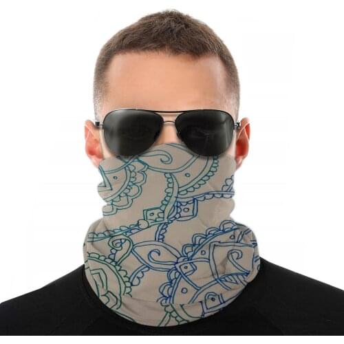 Mixed Mandalas Scarves Half Face Mask Unisex Halloween Tube Scarf Neck Bandana Windproof Headwear Biking Climbing