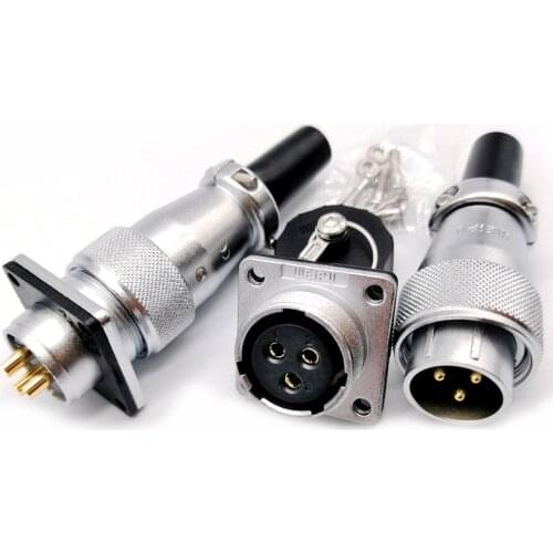 WS20 TQ+Z Industrial Quick Electrical M20 Connector 2 3 4 5 6 7 9 12 Pin Anti-leakage Male Plug Female Socket Waterproof Adapter