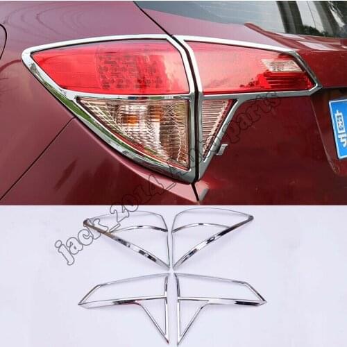 TAIL LIGHT COVER REAR LAMP ABS CHROME 4PCS/SET FIT FOR HONDA HR-V HRV 2015 2016 2017
