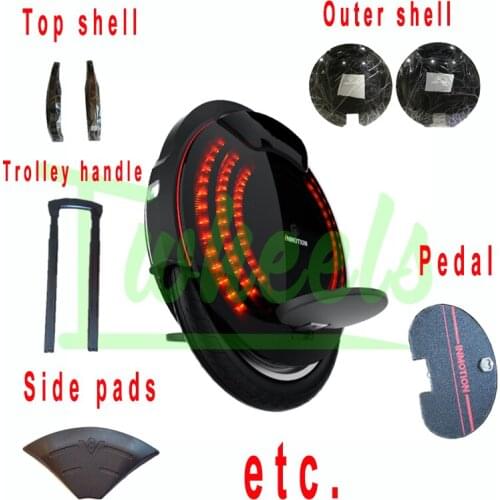 V8 electric unicycle replacement parts trolley handle shell side pad charger pedal spare parts