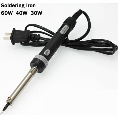 1 pcs) 60W 40W 30W Soldering Iron External Thermal 220V Welding Iron Straight Tip US plug Electric DIY Tool w/ Indicator Lamp