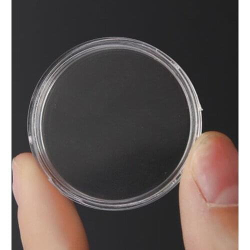 21mm Coins Tokens Holder Capsules Storage Clear Transparent Round Display Cases