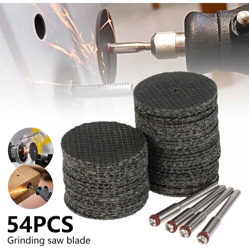 50pcs Fiberglass Tool Abrasive 32mm Cutting Disc +4pcs Mandrels Rotary for Dremel Accesories Metal Cutting Rotary Tool Saw Blade