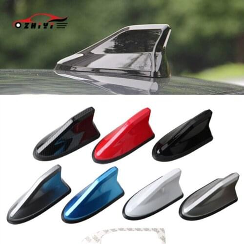 Car Shark Fin Roof Antenna Universal Radio AM/FM Signal Aerial Roof Decoration for BMW Jeep Suzuki Car Accessories Punch-free