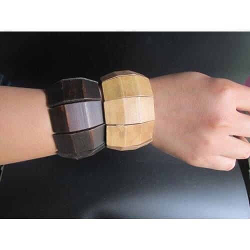 Free shipping! 5pcs/lot Big Width Wood Bangle For Men can mixed 3 designs