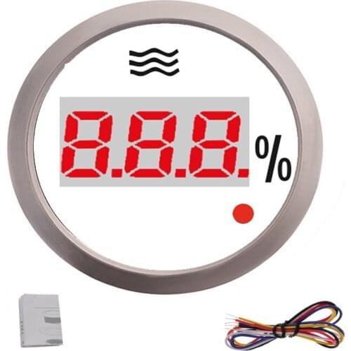 0~190 ohm Water Level Gauge With Low Level Alarm Light 52mm Waterproof IP 67 Boat Car Water Level Gauge