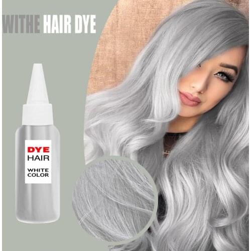 Hair Dye Long Lasting Safe Liquid Fast Dyeing Beauty Tool for Home Use Light Gray Color Hair Dye Cream Hair Wax Hair Color