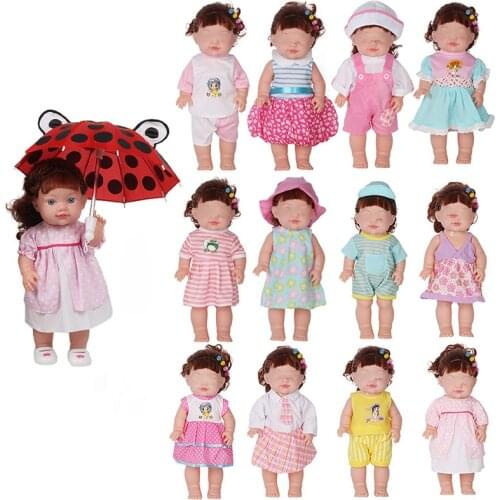 Doll Clothes For 13-14 Inch Girls Doll Dress For 35 Cm Born Baby Dolls Accessories 12 Pcs Set Outfit Children Christmas Gifts