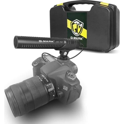 Camera Microphone G-MARK CM707 DSLR Shotgun Streaming For Camcorder Phone PC Canon Sony Nikon