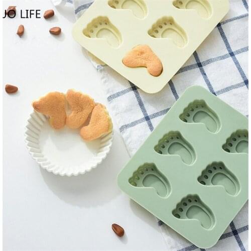 JO LIFE Cute Footprint Lovely Silicone Tools Cake Decoration Chocolate Candy Jelly Pudding Biscuit Mould